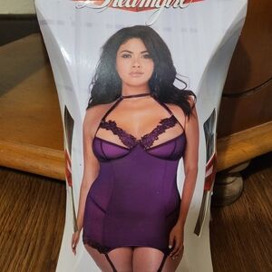 Dreamgirl Plus One Size Queen Purple Lingerie